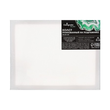 Canvas on a subframe of 1.6x24x30 cm, cotton 100%, acrylic soil, medium -grained, 380g/m²-5