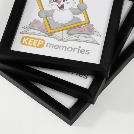 Set of photo frames plastic L-5 15x21 cm (3 pcs.), Black-1