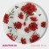 Black dinetered lunch plate "Red poppies", D = 23 cm