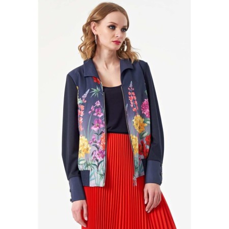 Female jacket, size 42, blue color-2
