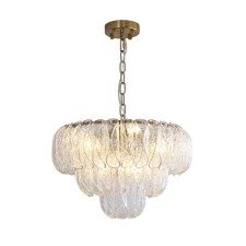 Suspended Indigo, 12034/11p Brass. 11x40W, E14, 600x600x425/980 mm, transparent color