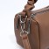 Baget bag with zipper, brown color
