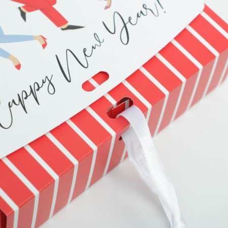 Happy Ny Gift Folding Box, 20 x 18 x 5 cm, New Year-2