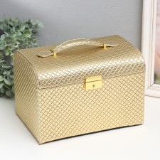 The casket to the leatherette to the clock 1 compartment and jewelry 