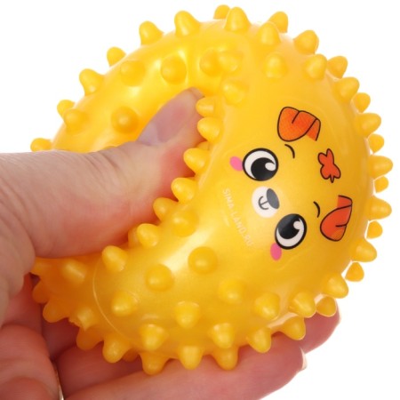 Developing tactile ball "animals", diameter 8 cm., Color mix, crumb I-18