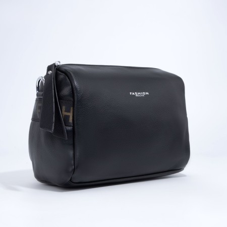 Bag Cross-Bodi with a zipper, black color-2