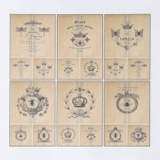 Set of decoupage maps 6 pcs 