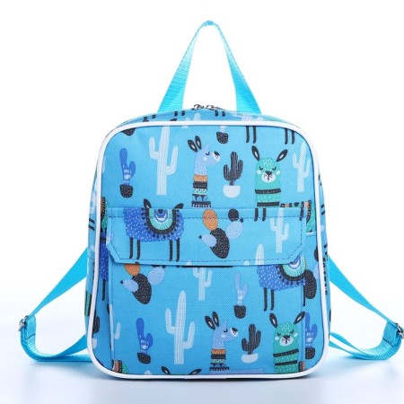 Baby backpack on lightning, external pocket, blue color-2
