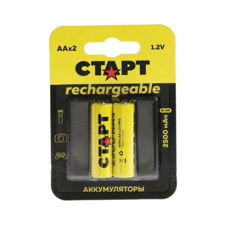 Battery Start, Ni-Mh, AA, HR6-2BL, 1.2V, 2500 mAh, blister, 2 pcs