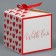 Gift folding box, packaging, "love", 12 x 12 x 12 cm
