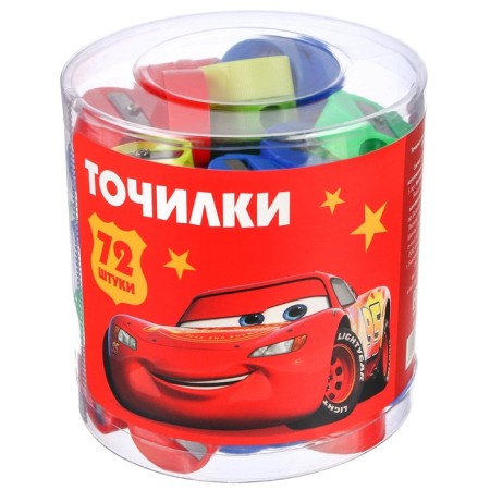 Plastic sharpener "Round", mix, cars-8