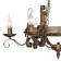 Boulogne chandelier, 6x60W E14, bronze color