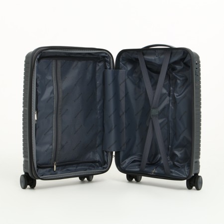 Small suitcase 20 "On a zipper, code lock, 4 wheels, color gray color-8