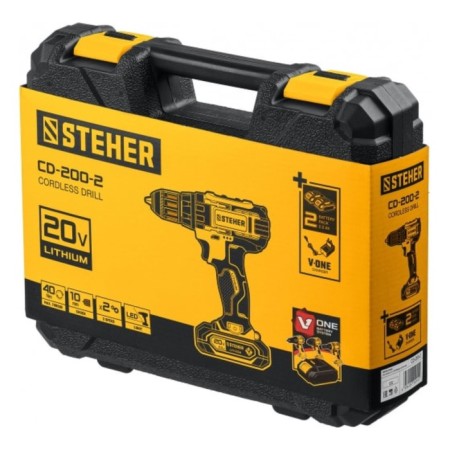 Drill screwdriver Brush Steher CD-200-2, 350-1350 rpm, 2 AKBX2 ACh, 2 Skor., 40 nm-4