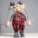Interior doll "Boy Puhlyash in a hat with horns, in the overalls in the cell" 38x21x11 cm
