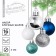 Christmas balls New Year, for the New Year, plastic, d = 3 cm, 16 pcs., The color is blue, silver, blue and white