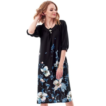 Women's dress, size 42, black color-2