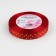 Satin tape with embossing "Goros", 15 mm × 23 ± 1 m, color red No. 26