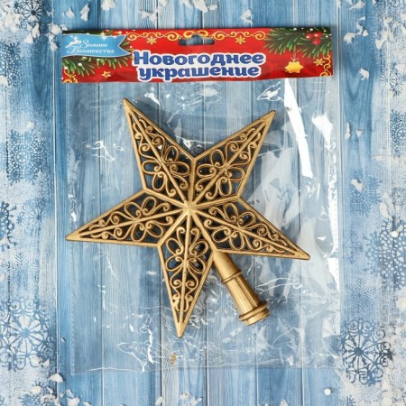 Tip "Zvezda" pattern classic, 18x19 cm, gold-1