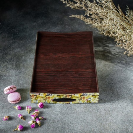 Tray with handles "France", wooden, 30x20x4.5cm-4