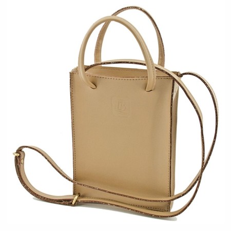 Women's bag (B2781-11140) genuine leather, beige, 1x210x15 cm