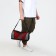 Sports bag with lightning, long belt, black/red color