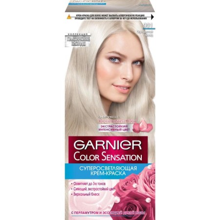 Garnier Color Sensation Cream for Hair Cream, super-grown, tone 901 silver blond