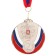 Prize medal 050 Diam 7 cm. 2 place, tricolor. Color ser. With a ribbon