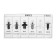 Clips and fasteners, 6 species, set 50 pcs