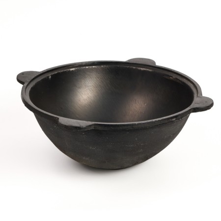 Kazan cast -iron, 12 l, flat bottom, aluminum cover-1