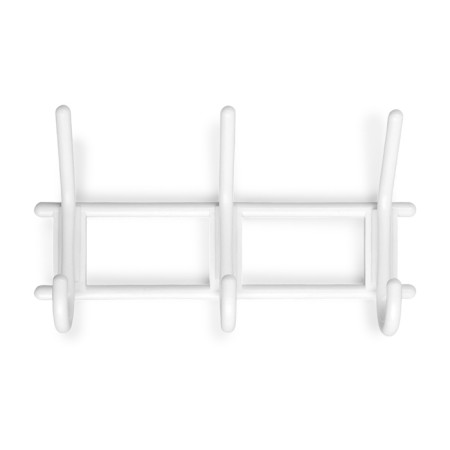 Tundra hanger, 3 hook, snow-white, plastic, 1 pc.-3