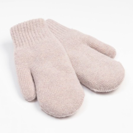 Women's mittens, beige color, size 7-8