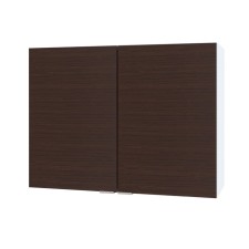 Wardrobe with shelves, 800 × 300 × 600 mm, white / wenge color