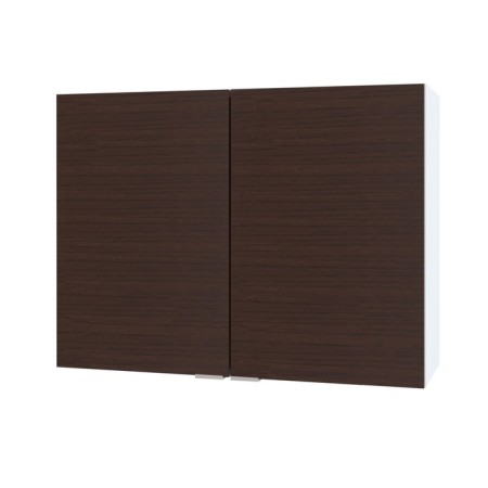Wardrobe with shelves, 800 × 300 × 600 mm, white / wenge color