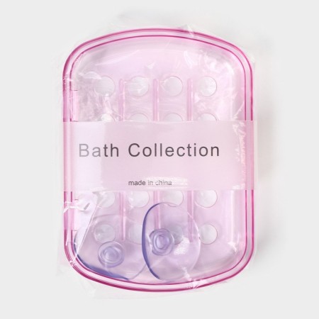 Soap dish on suction cups Bath Collection, plastic, 13 × 10 × 3 cm, color mix-5