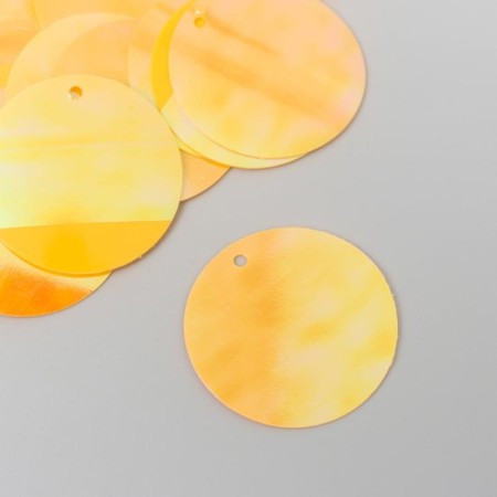 Sequins "circle" orange set 30 g d = 2.5 cm