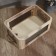 Italy, 32 × 22 × 14 cm storage basket, light wood color