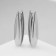 Earrings Metal "Accord" Drop elmentrated, silver color