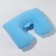 Pillow for neck is road, inflatable, 38 × 24 cm, blue color