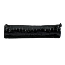 Penal-tubus for brushes, soft, 255 x 65 mm, 7k27, leatherette, reptile print, glossy, black