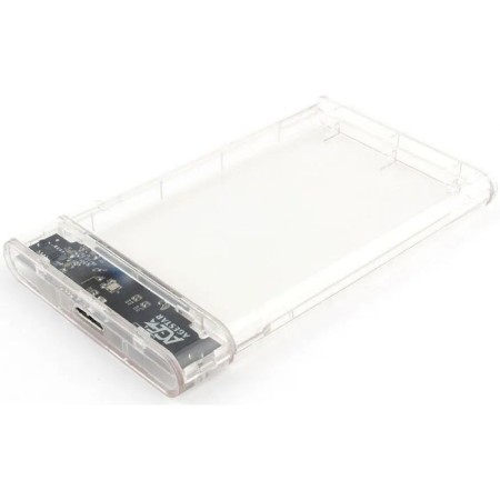 External case for HDD/SSD AGESTAR 3UB2P4C SATA III USB3.0, plastic, transparent, 2.5 "