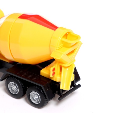 Metal truck "KAMAZ. Concrete mixer ", 1:54, inertial, yellow color-3