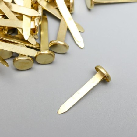 Brads for creativity metal "gold" set 50 pcs 2.5 cm-1