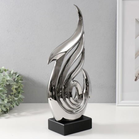 Souvenir Ceramics "Abstraction. Sea arrows" silver 7.5x18.5x41 cm-1