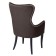 Armchair "Lari", velor fabric, bronze molding, support of the wenge array, color chocolate
