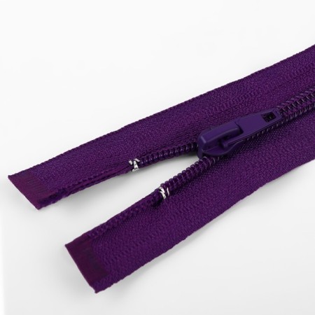 Lightning "Spiral", No. 5, detachable, automatic lock, 70 cm, eggplant color-1