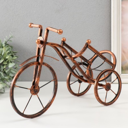 Souvenir Metal for a bottle "Three -wheeled bicycle" for bronze 36x36 cm-4