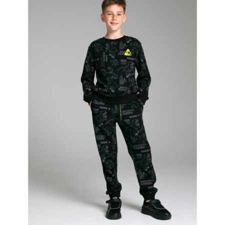 Set for a boy: sweatshirt, trousers, height 152 cm-4