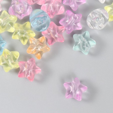 Beads for creativity plastic "Star. Color Icens" set 20 grams-1