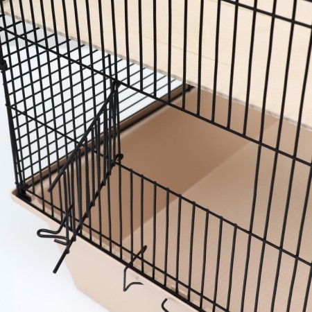 Cage for chinchillas "Piggage" No. 11, Folding, 80 x 50 x 46cm, beige-4